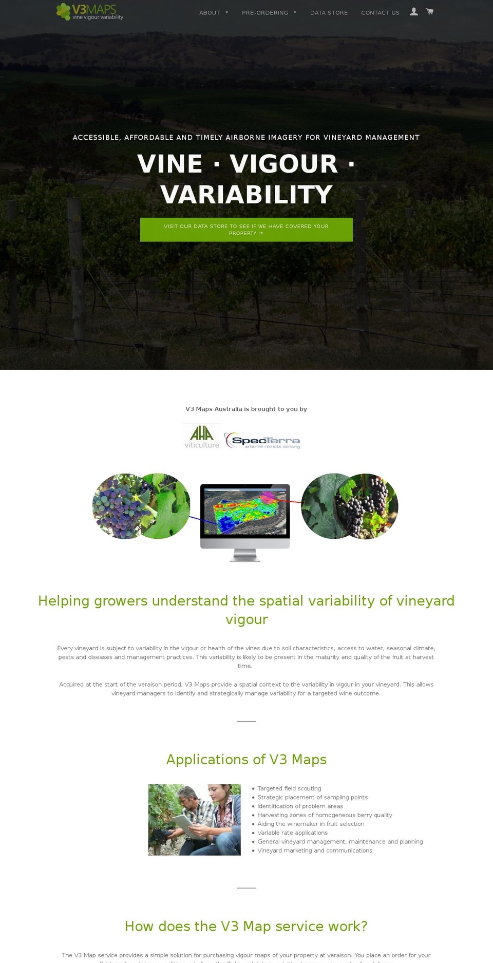 v3maps.com.au shopify website screenshot