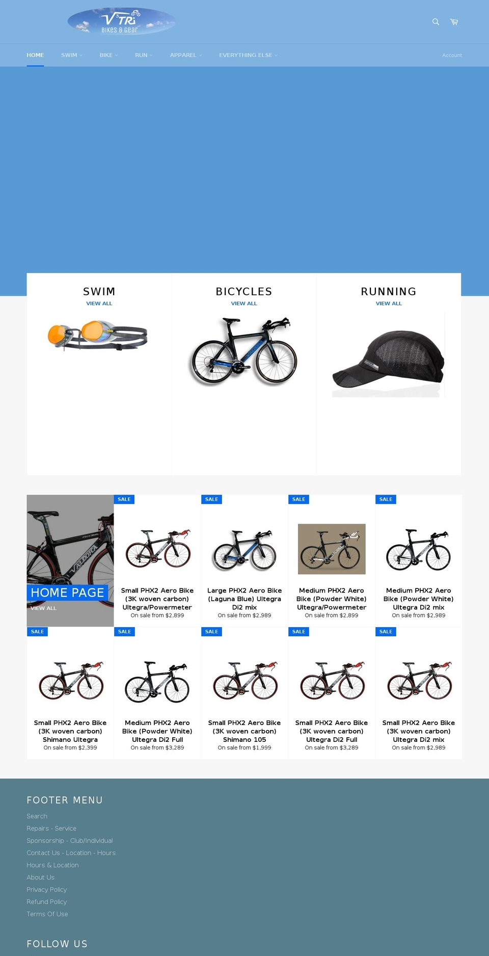 v3tri.com — Shopify storefront screenshot