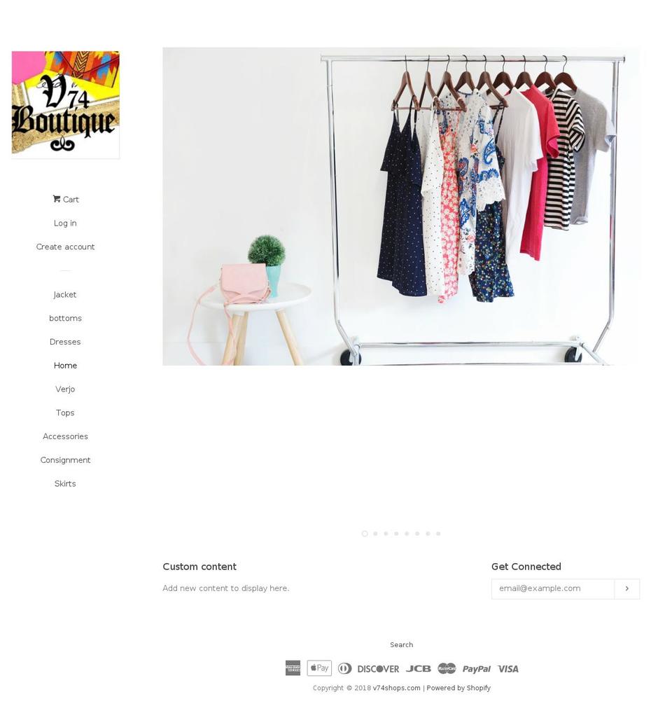 v74shops.net shopify website screenshot