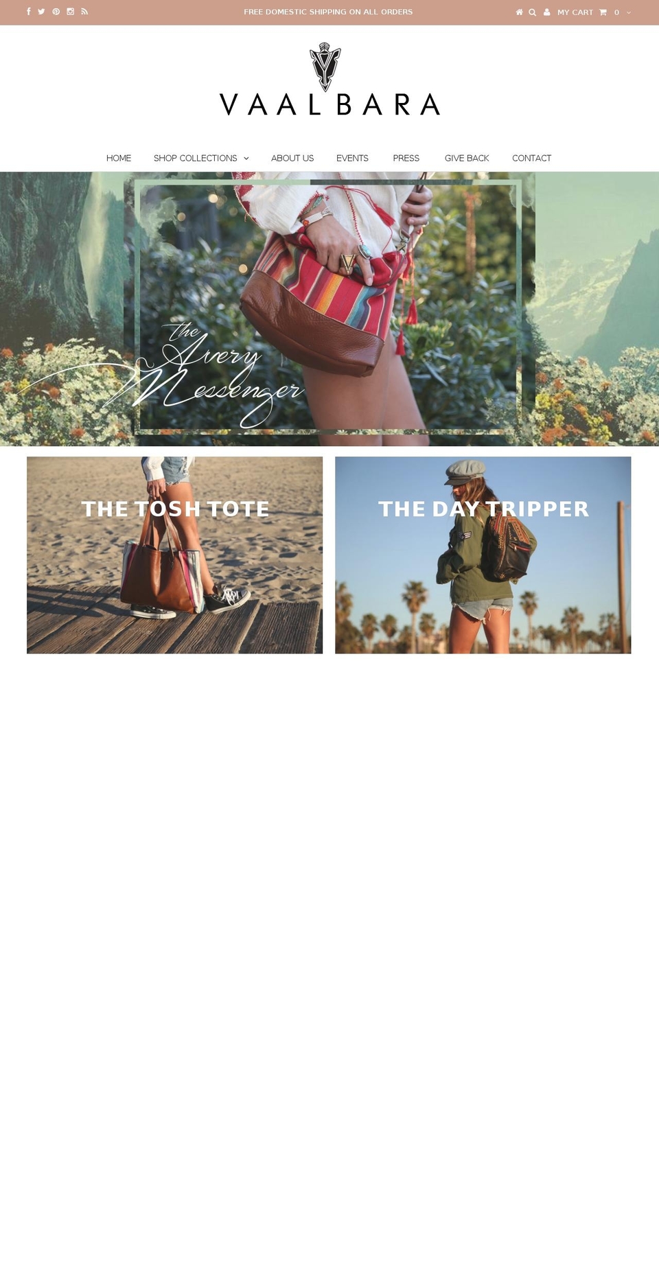 vaalbaradesigns.com shopify website screenshot