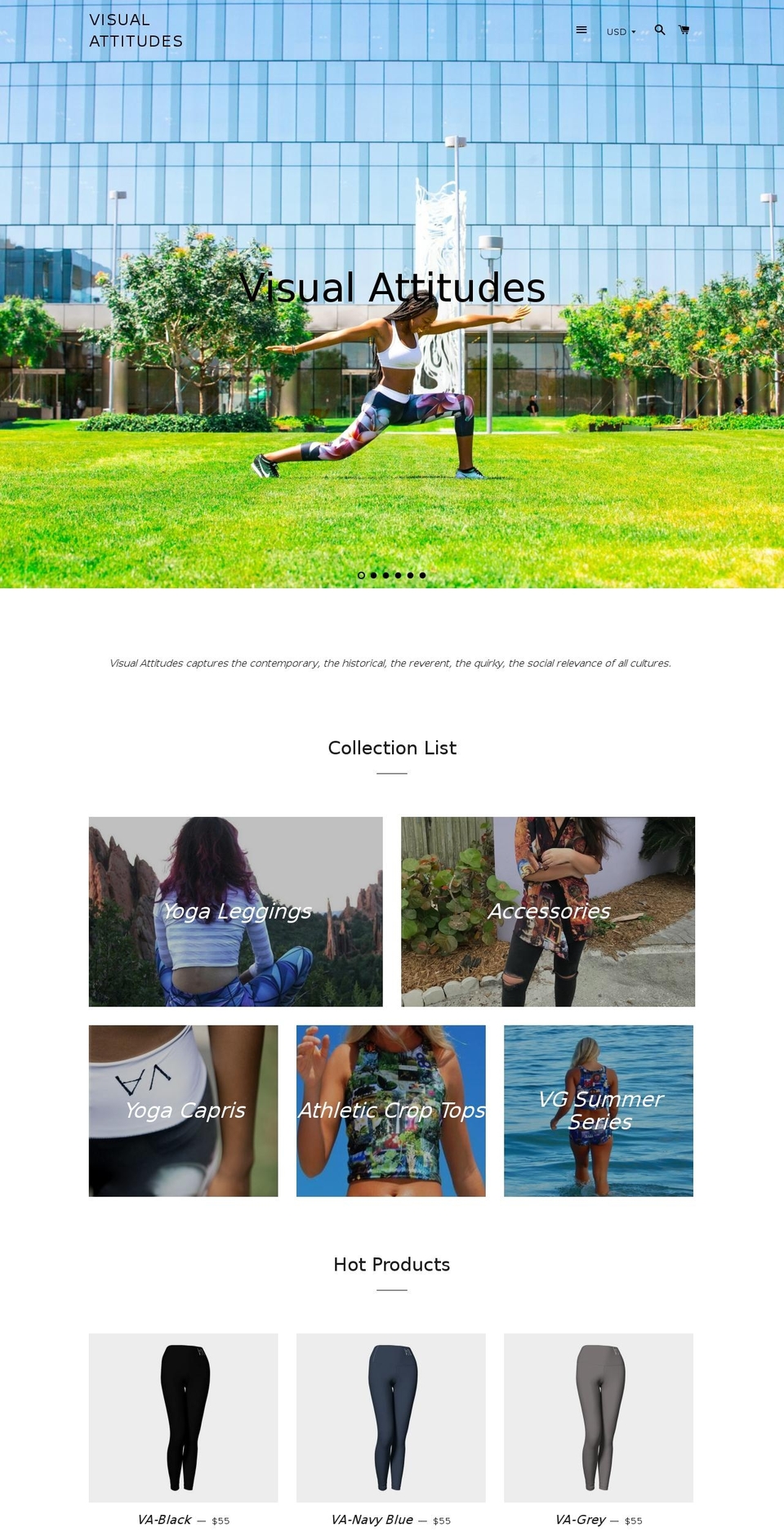 vaapparel.com — Shopify storefront screenshot