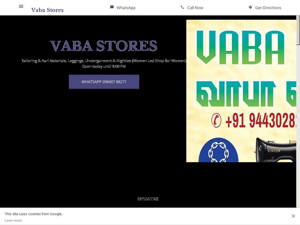 vabastores.com — Shopify storefront screenshot