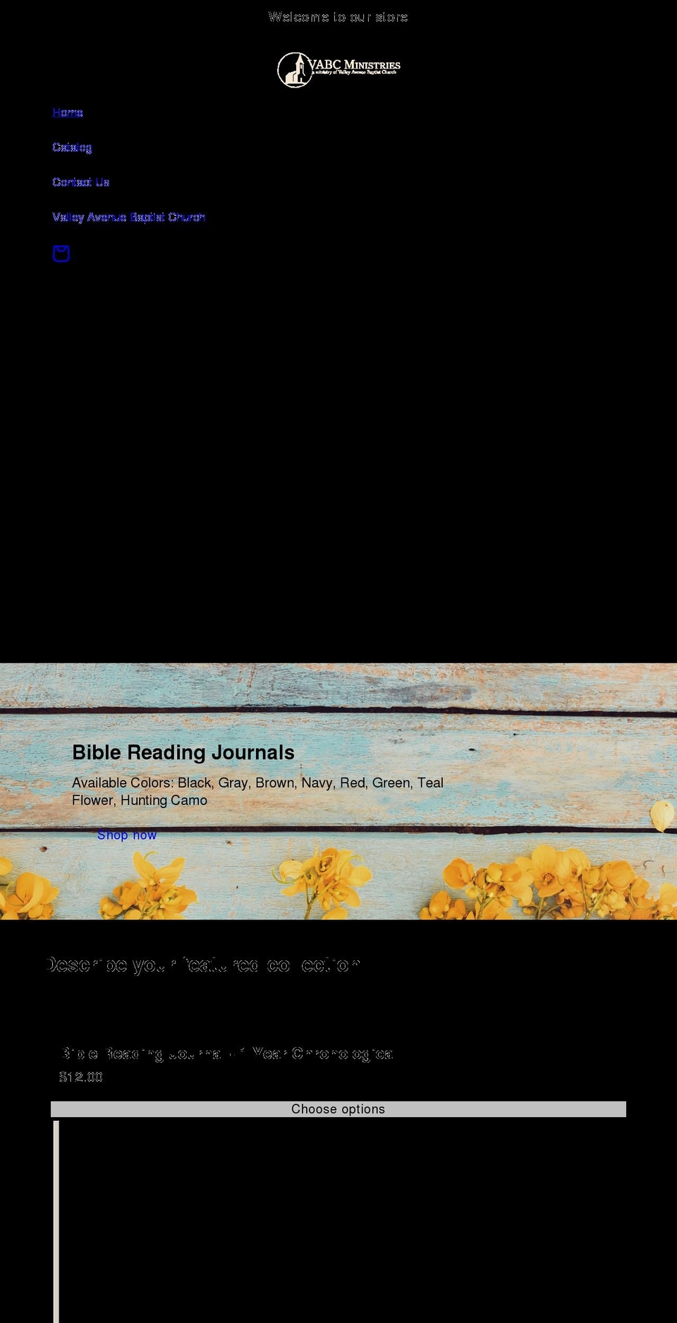 vabcministries.org shopify website screenshot