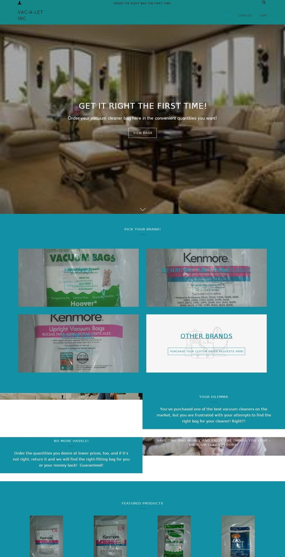 vac-a-letinc.com — Shopify storefront screenshot