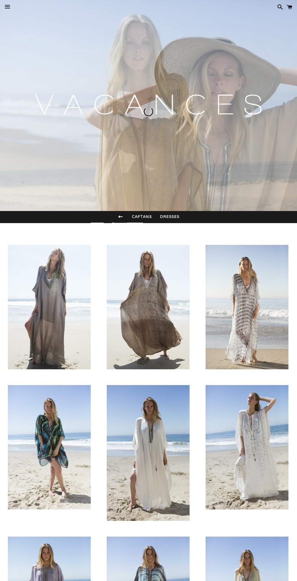 vacancescollection.com shopify website screenshot