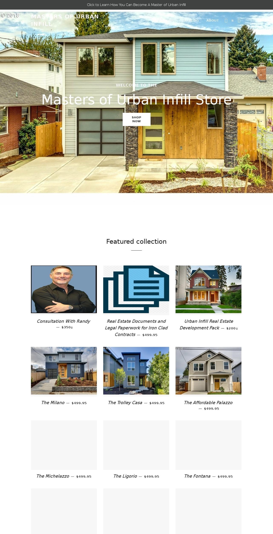 vacantlothub.com shopify website screenshot