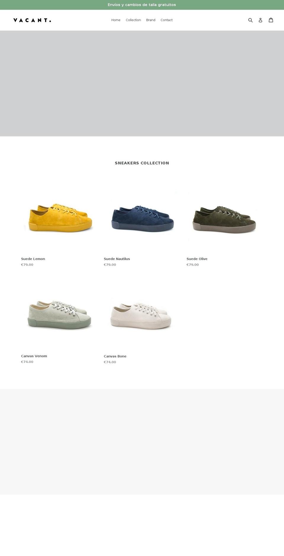 vacantshoes.com — Shopify storefront screenshot