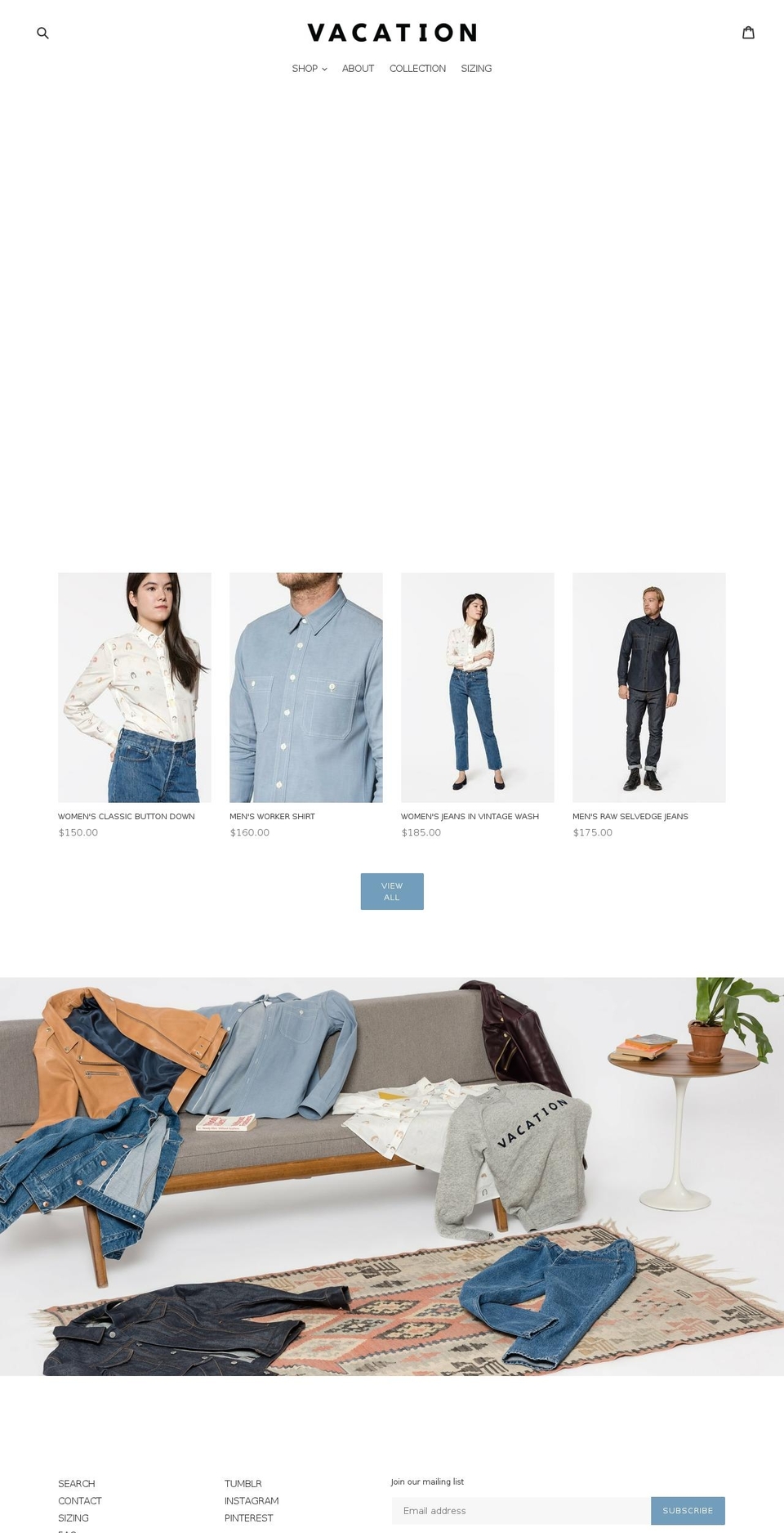 vacation-nyc.com shopify website screenshot