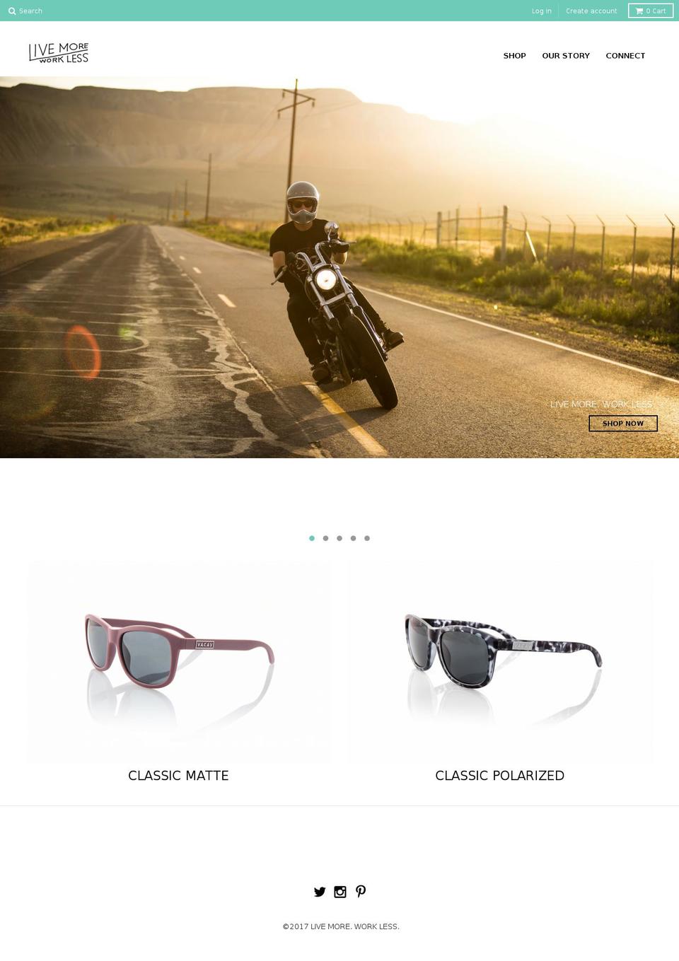 vacaysunglasses.com shopify website screenshot