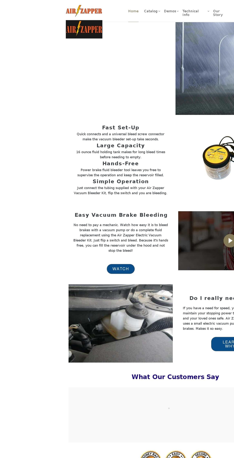 vacuumbrakebleederkit.com shopify website screenshot
