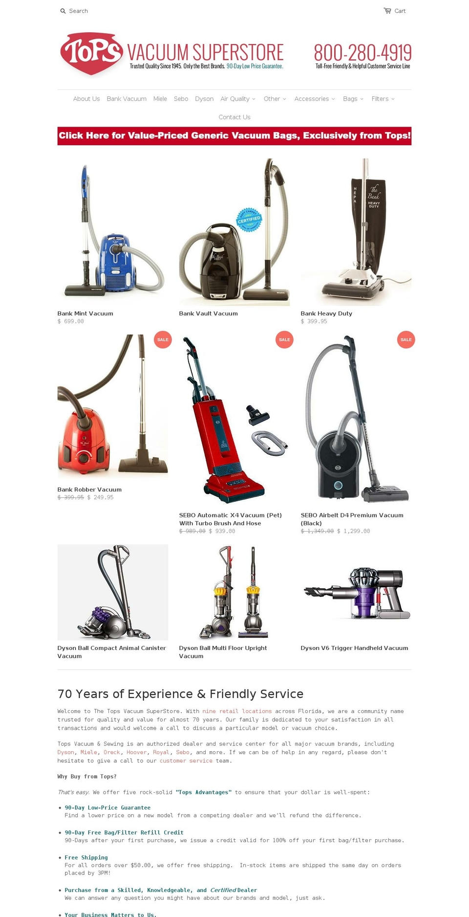 vacuumdealoftheday.com — Shopify storefront screenshot
