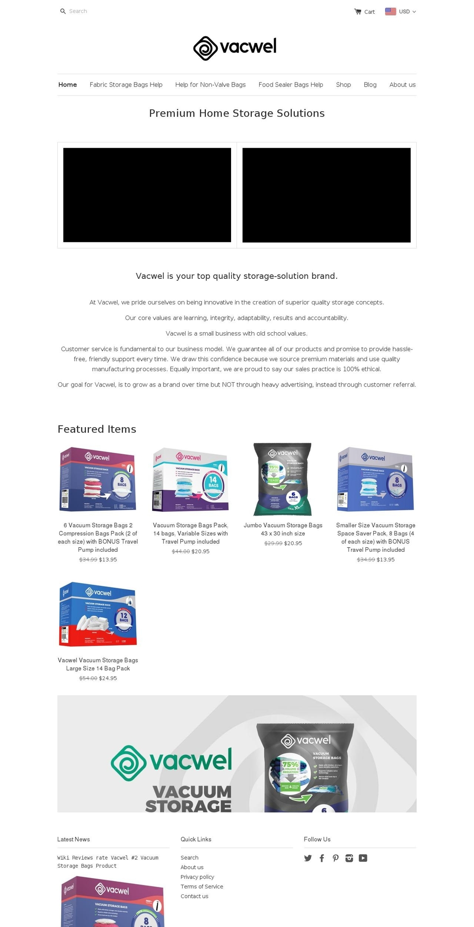 vacwel.com shopify website screenshot