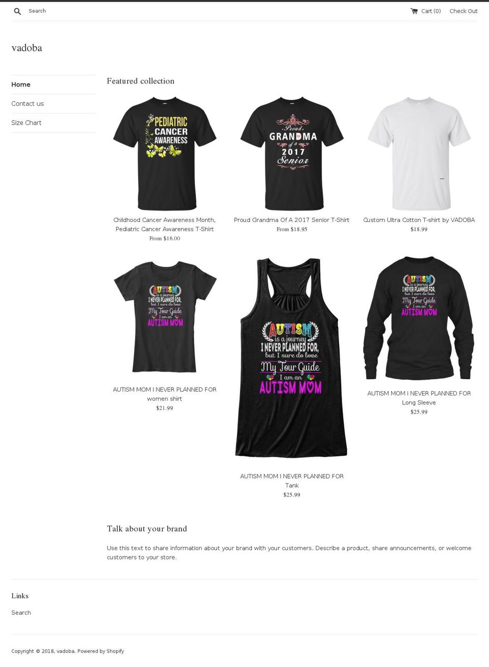 vadoba.com — Shopify storefront screenshot