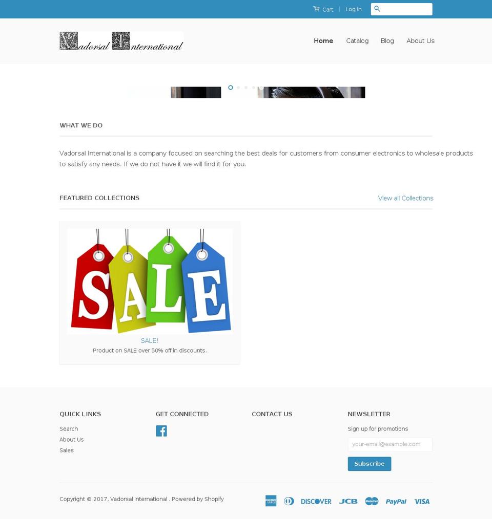 vadorsal.com shopify website screenshot