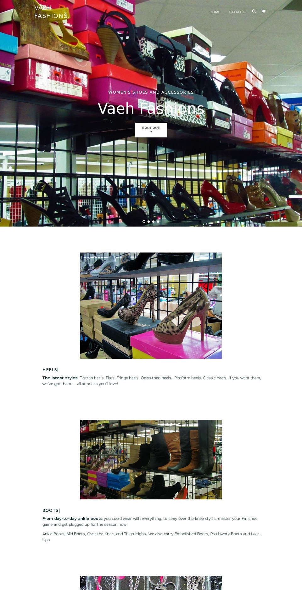 vaehfashions.com shopify website screenshot