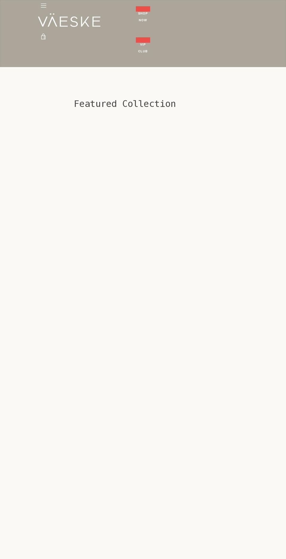vaeskeculinary.com shopify website screenshot