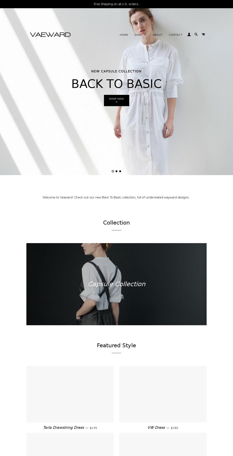 vaeward.com — Shopify storefront screenshot