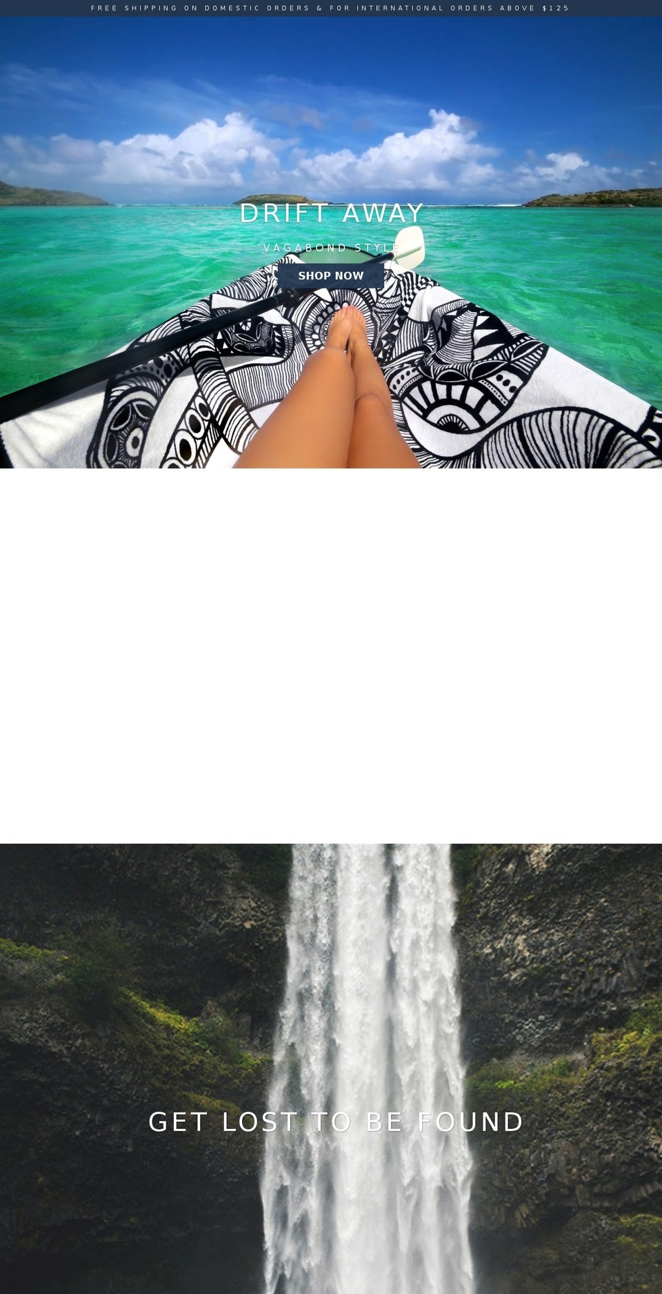 vagabondbeach.com shopify website screenshot