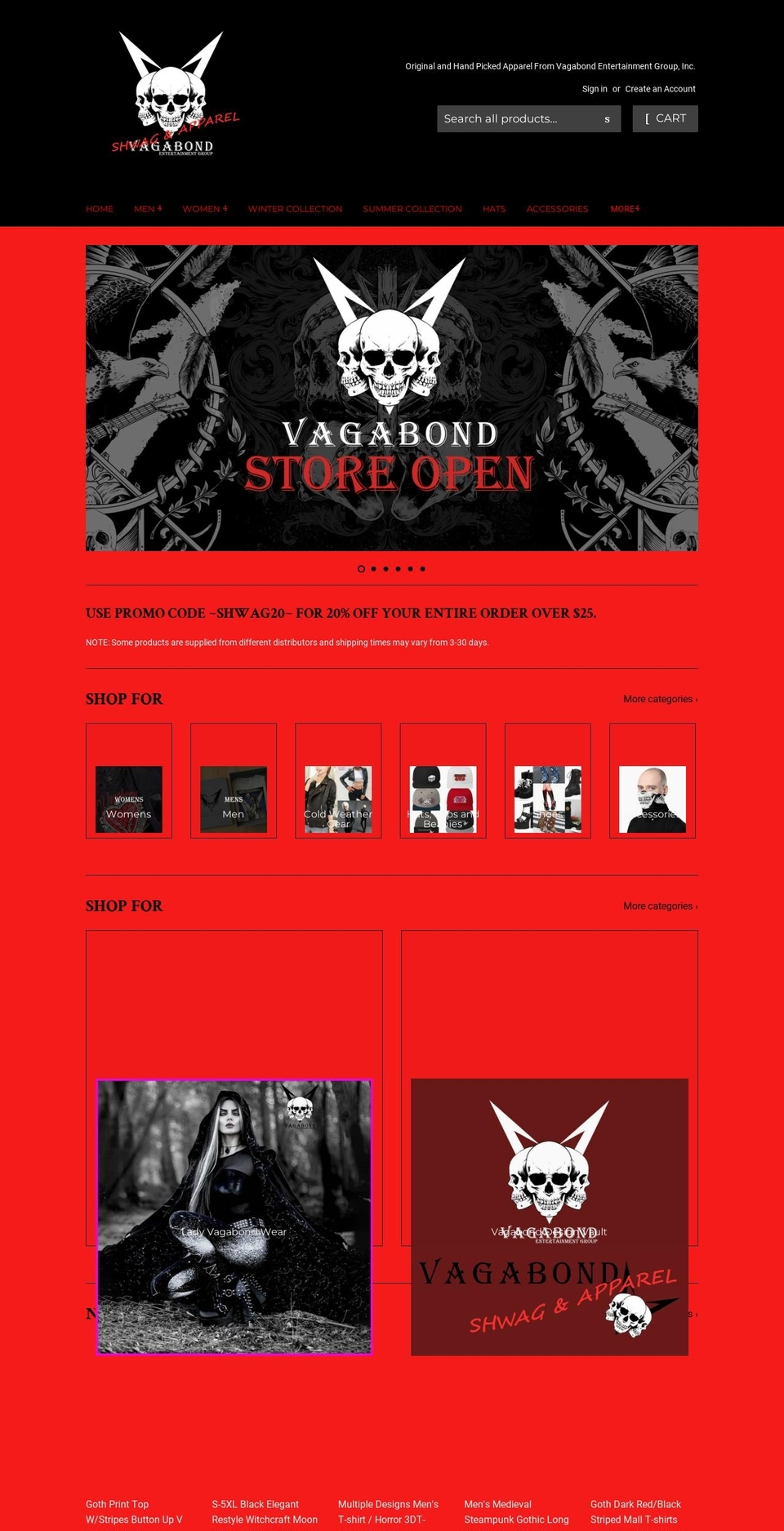 vagabondentgroup.store shopify website screenshot