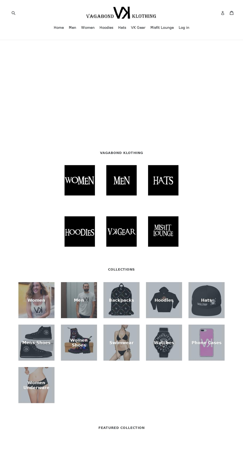 vagabondklothing.com — Shopify storefront screenshot
