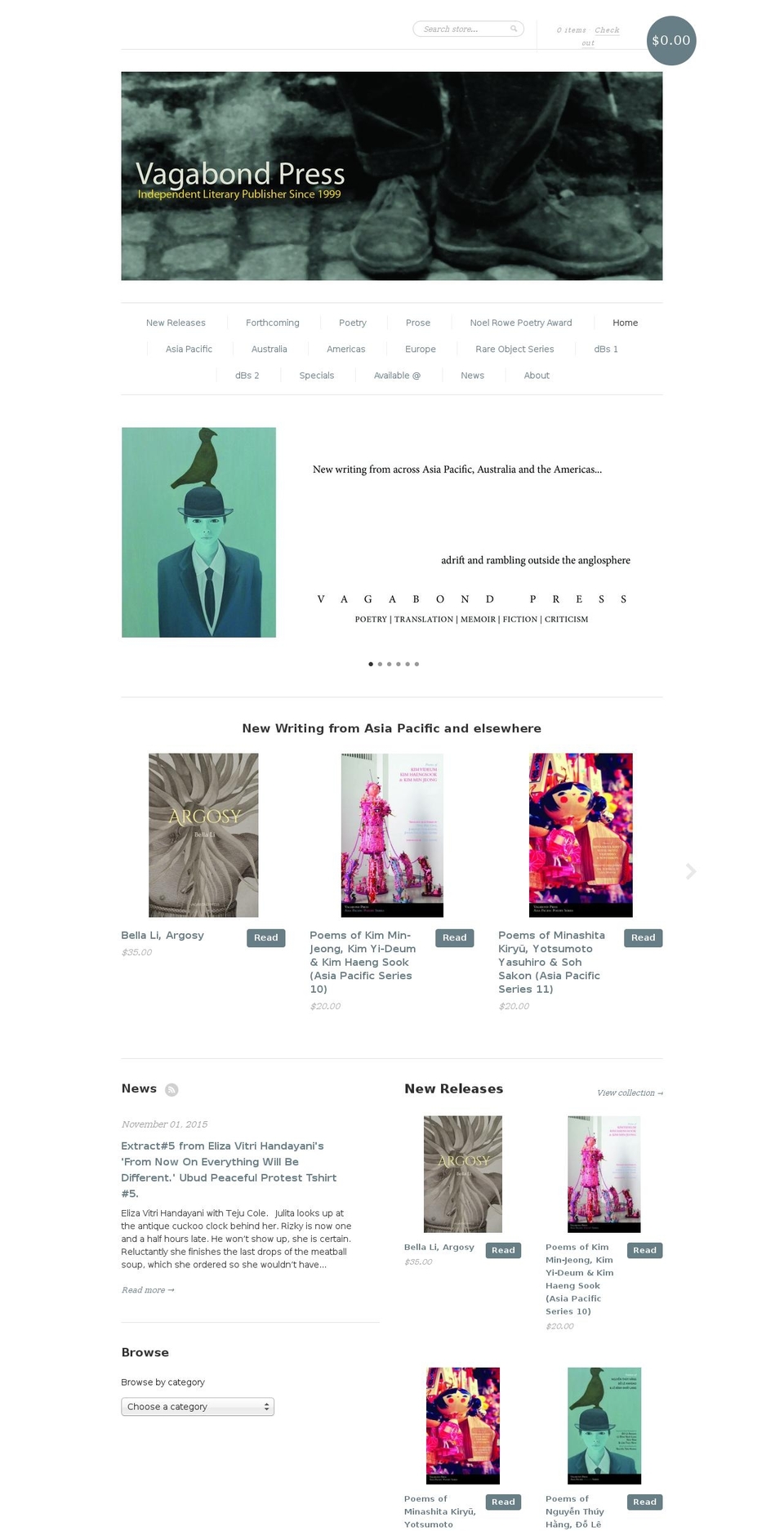 vagabondpress.net shopify website screenshot