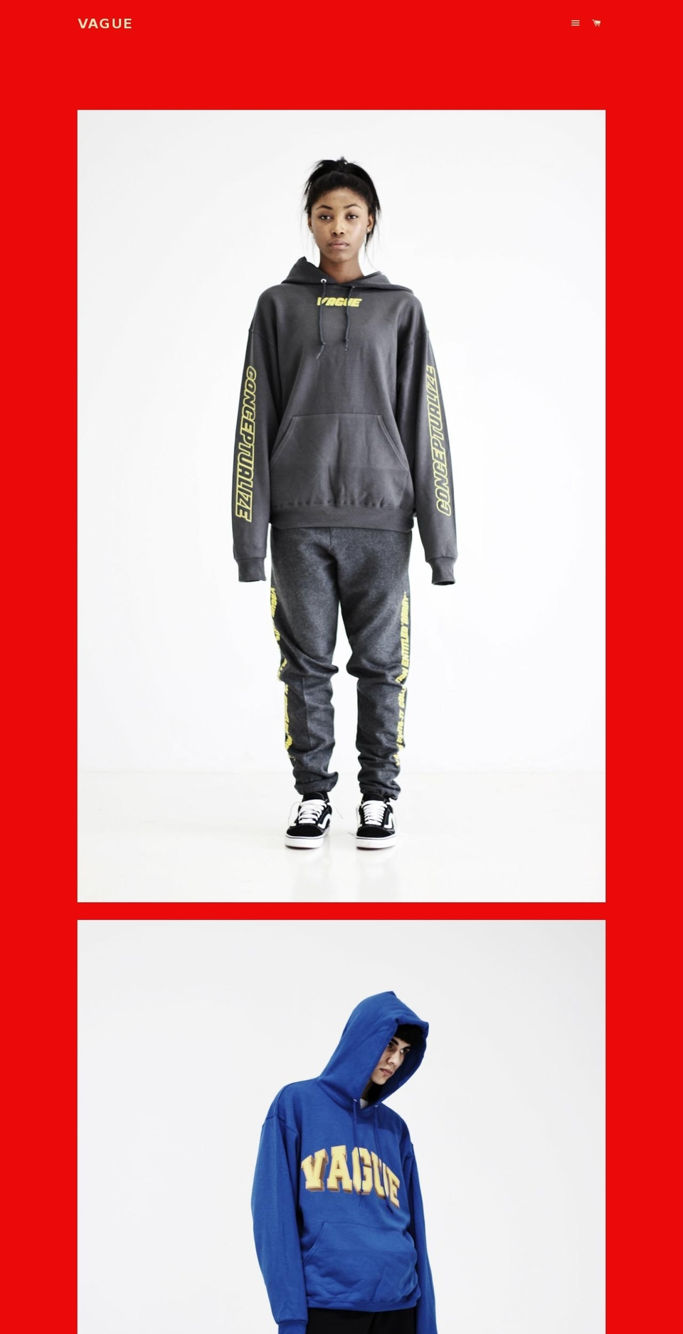 vague-us.com shopify website screenshot