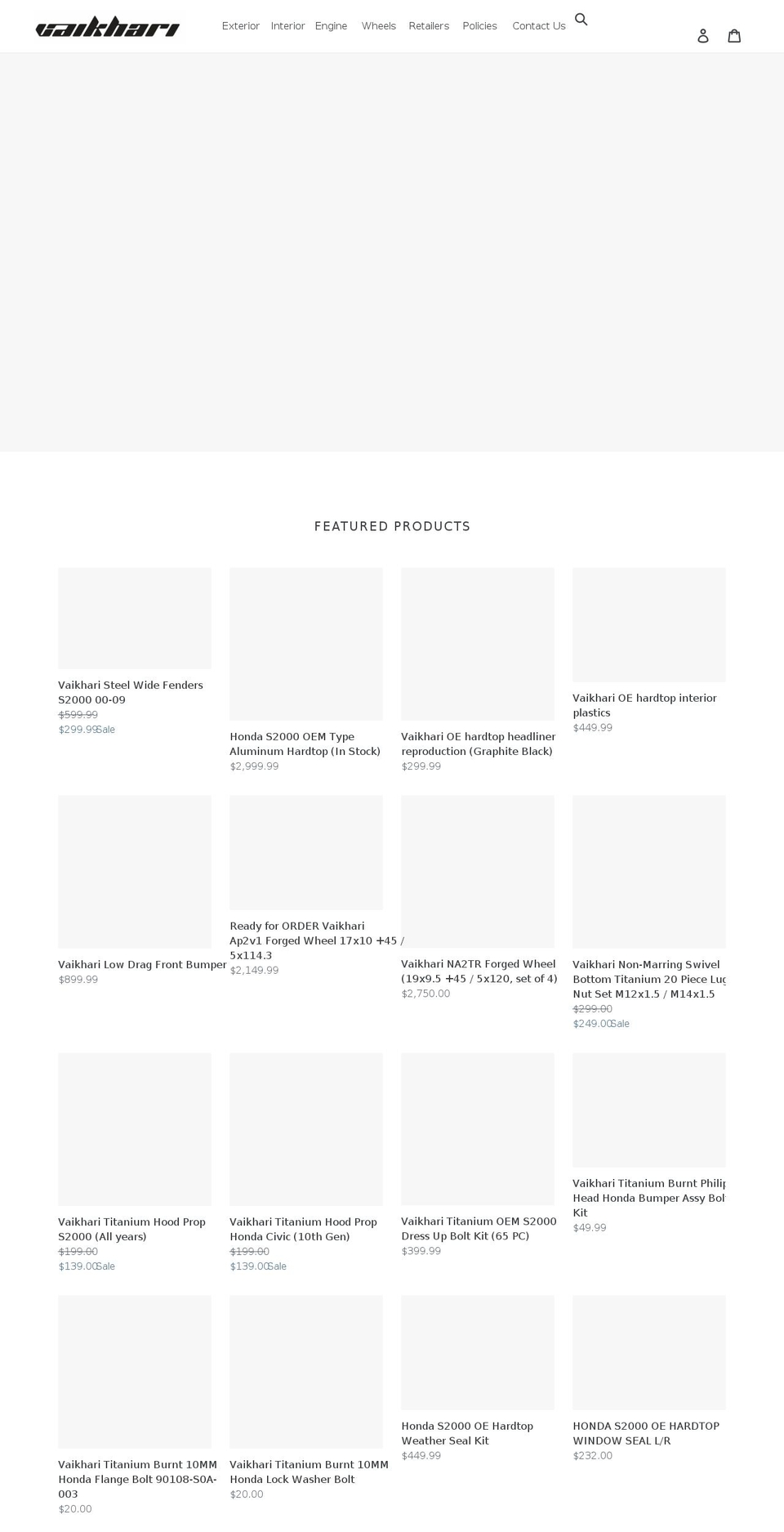 vaikhariusa.com shopify website screenshot