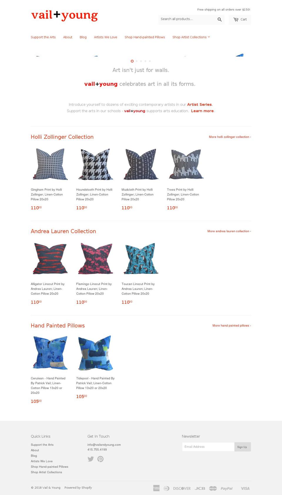 vailandyoung.com — Shopify storefront screenshot