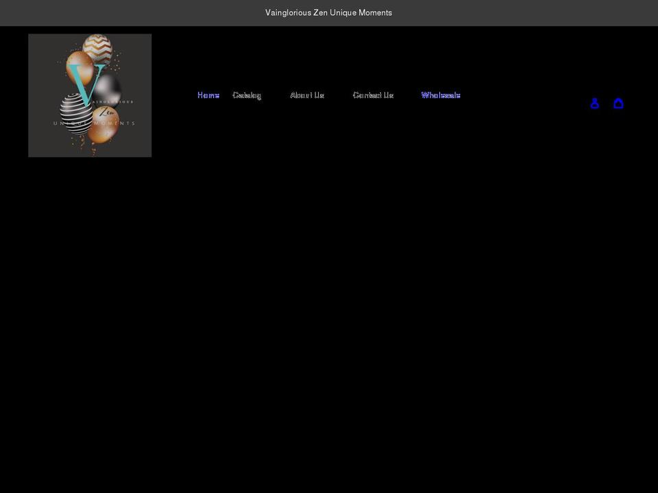 vaingloriouszen.com shopify website screenshot