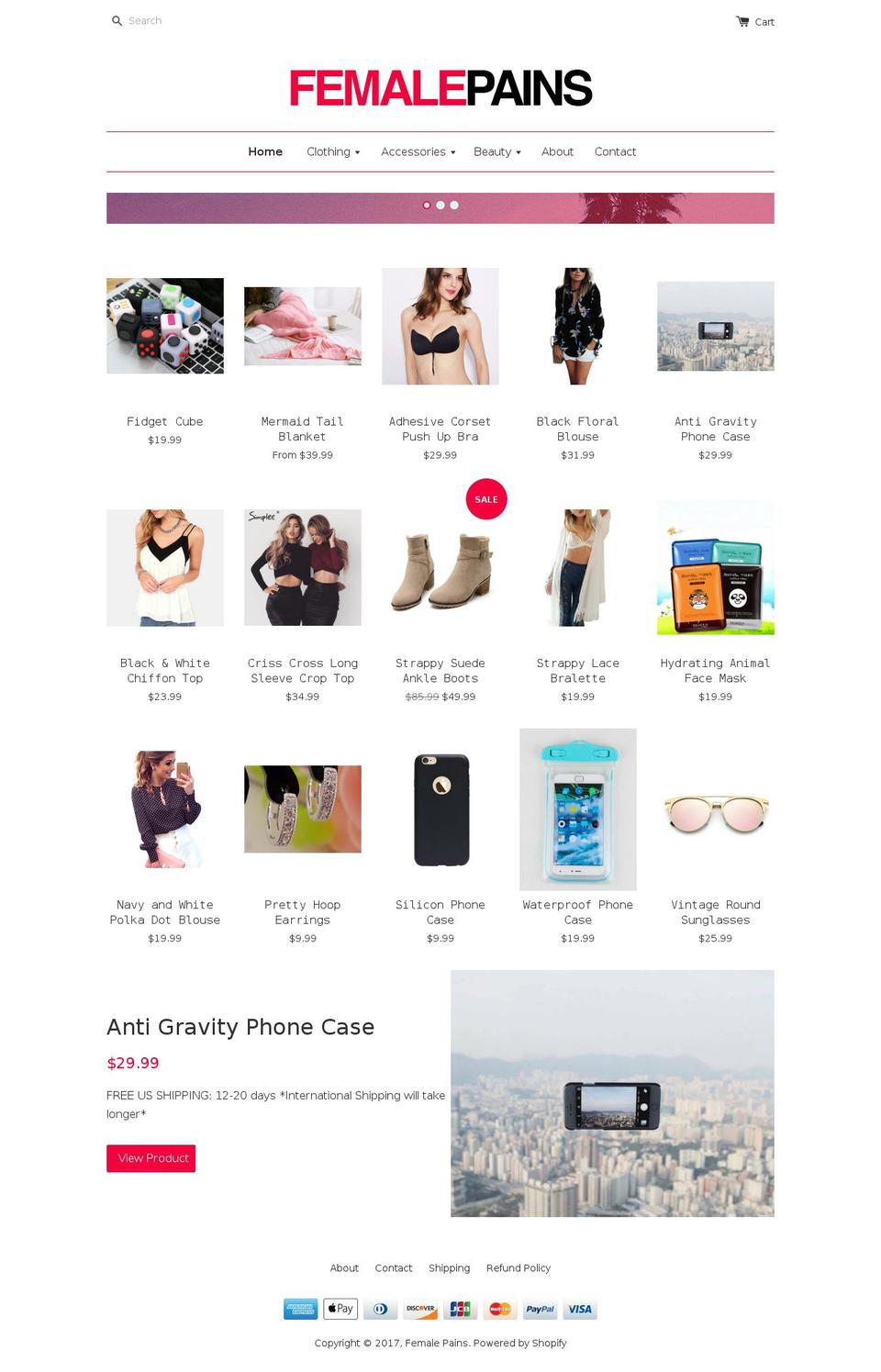 vainity.com shopify website screenshot