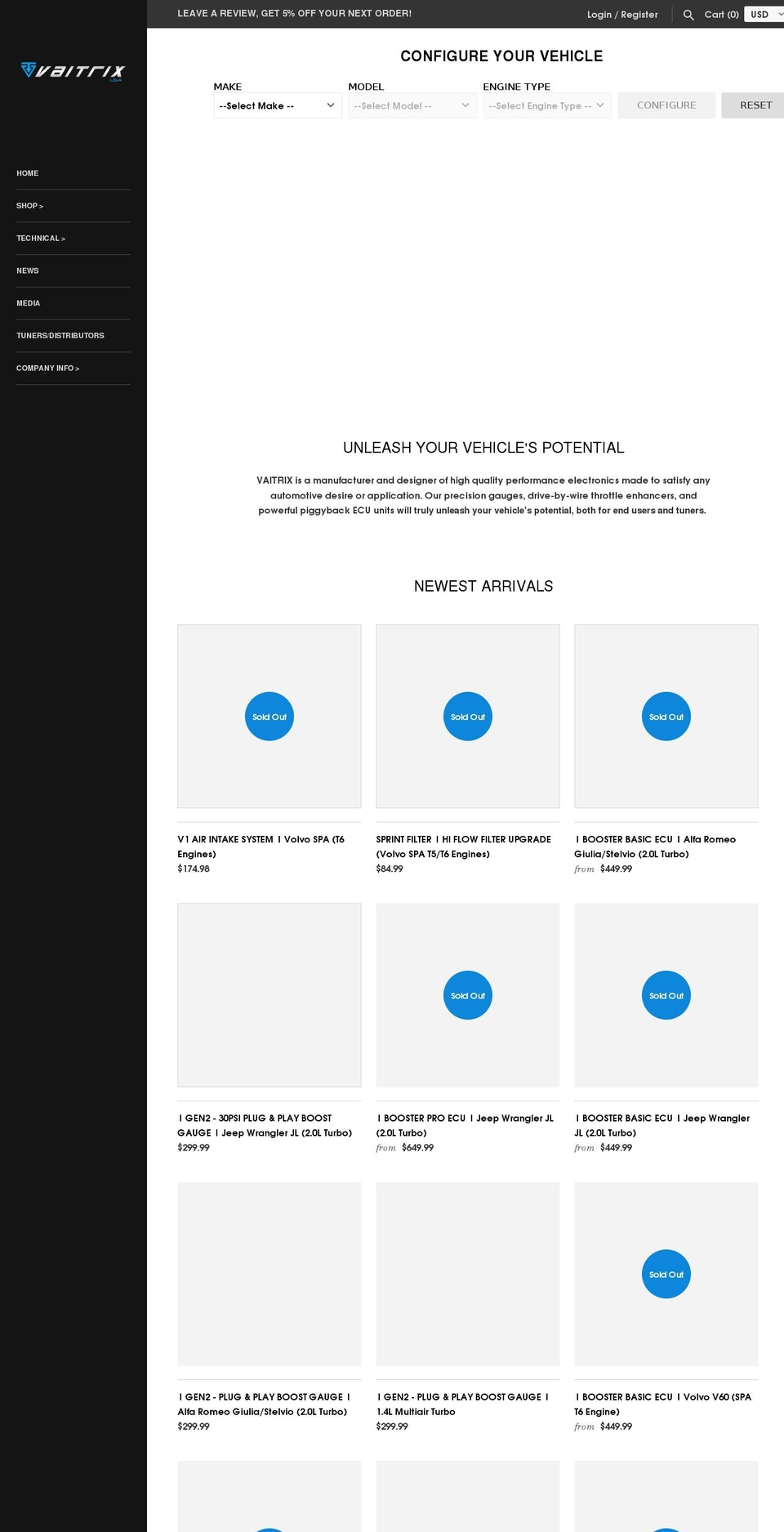 vaitrixusa.com shopify website screenshot