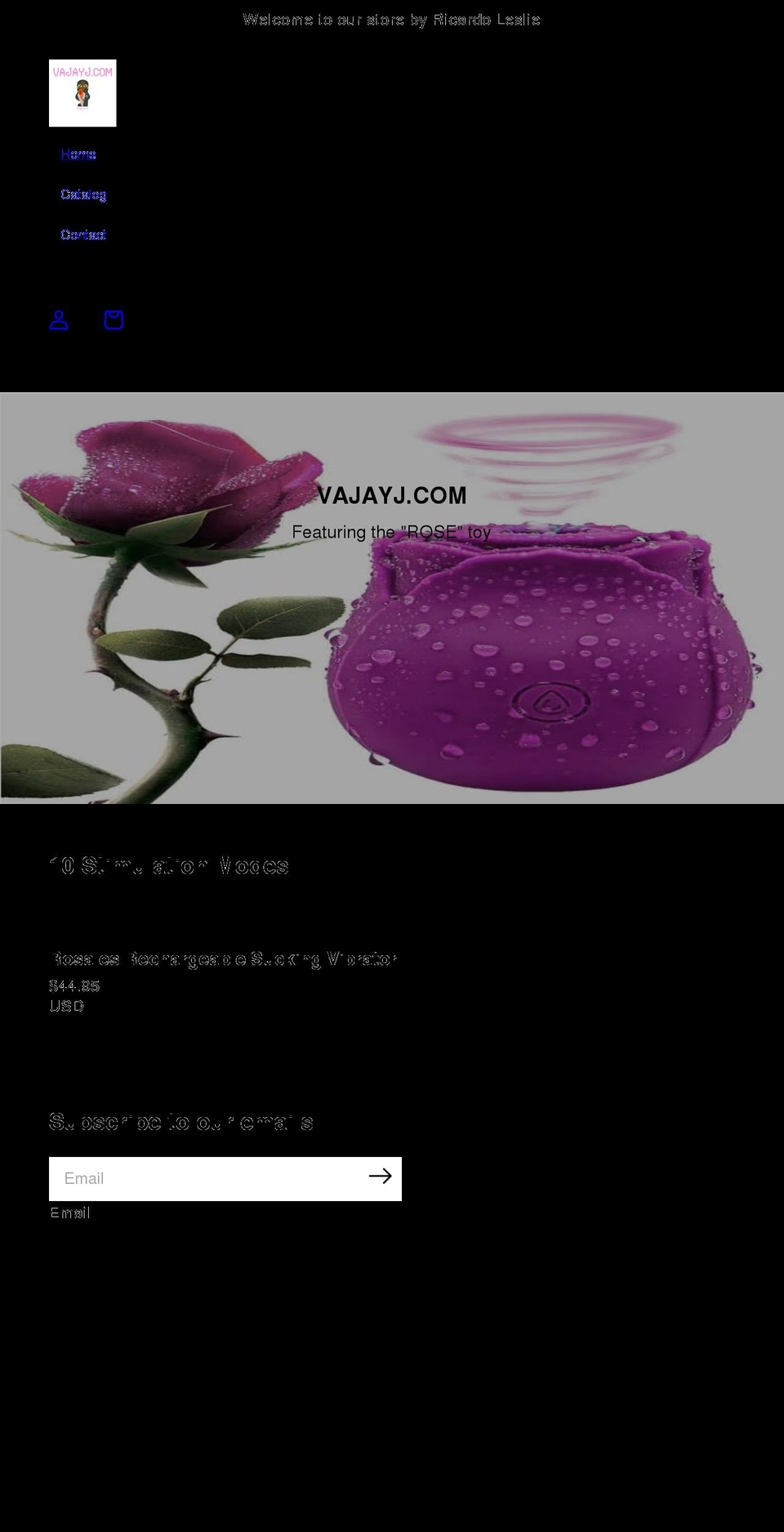 vajayj.com shopify website screenshot
