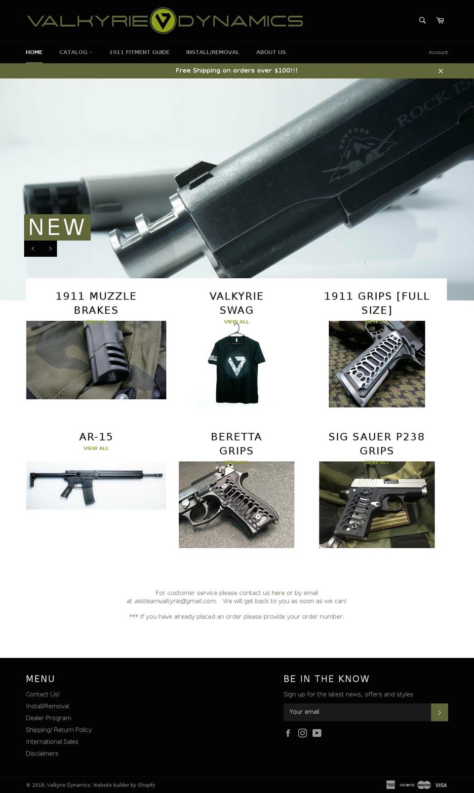 vakyriedynamics.com — Shopify storefront screenshot