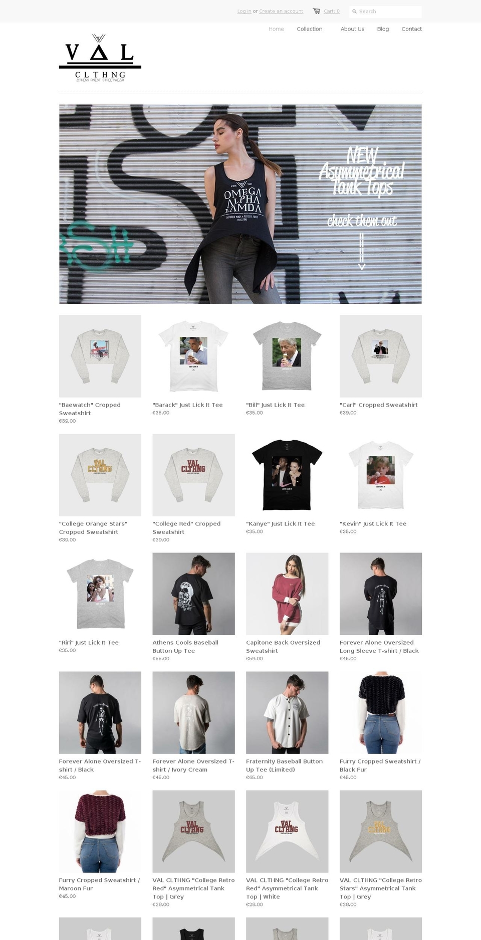 val-athens.com shopify website screenshot