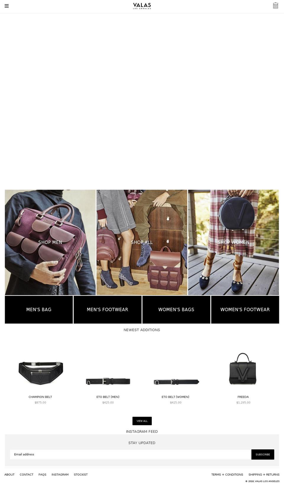 valaslosangeles.com shopify website screenshot