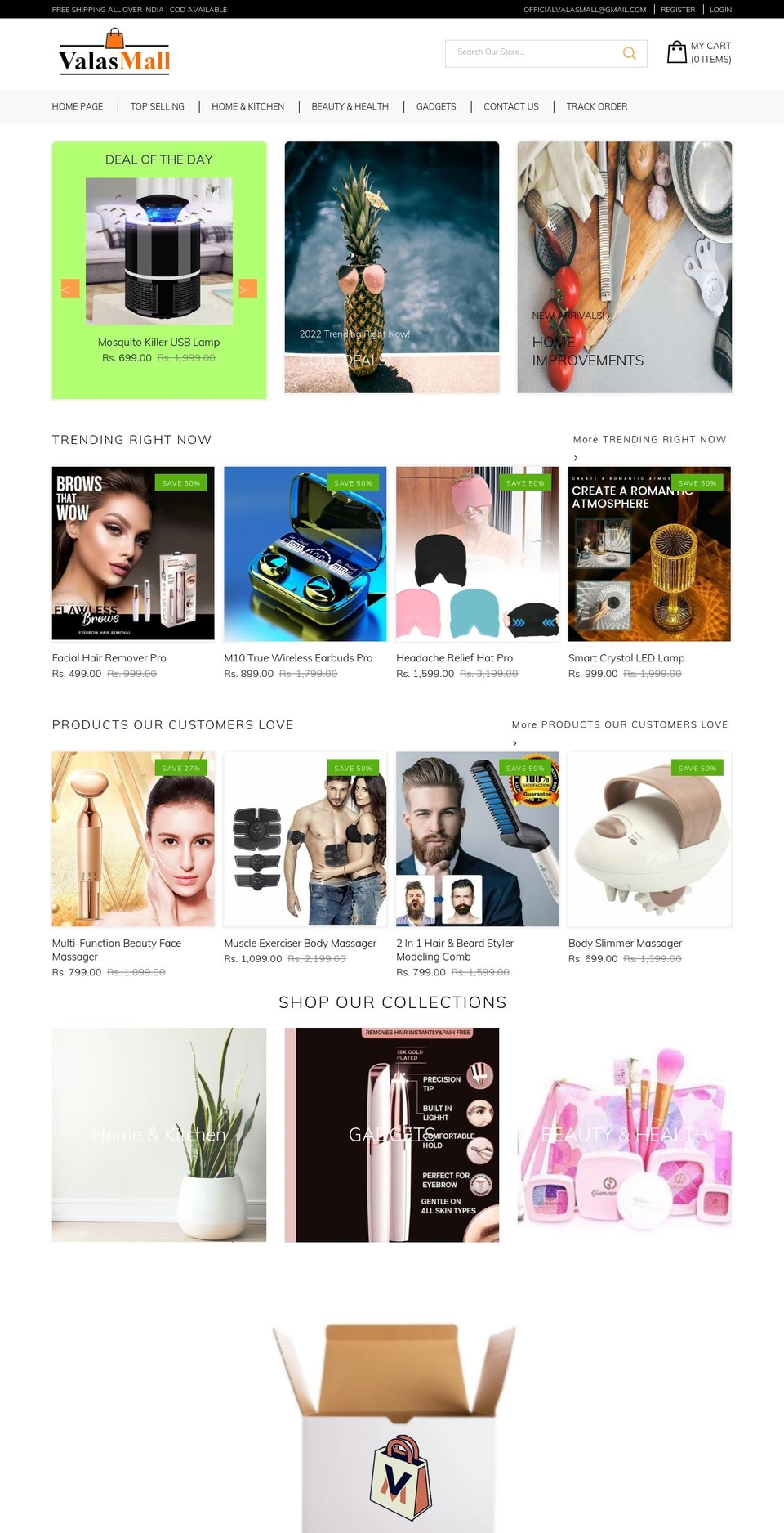 valasmall.in shopify website screenshot