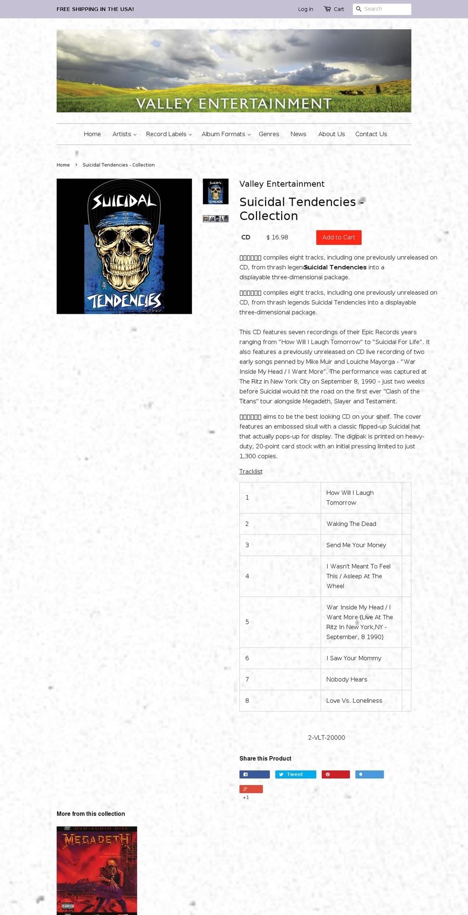 Valley Entertainment - Minimal Shopify theme site example valberge.com