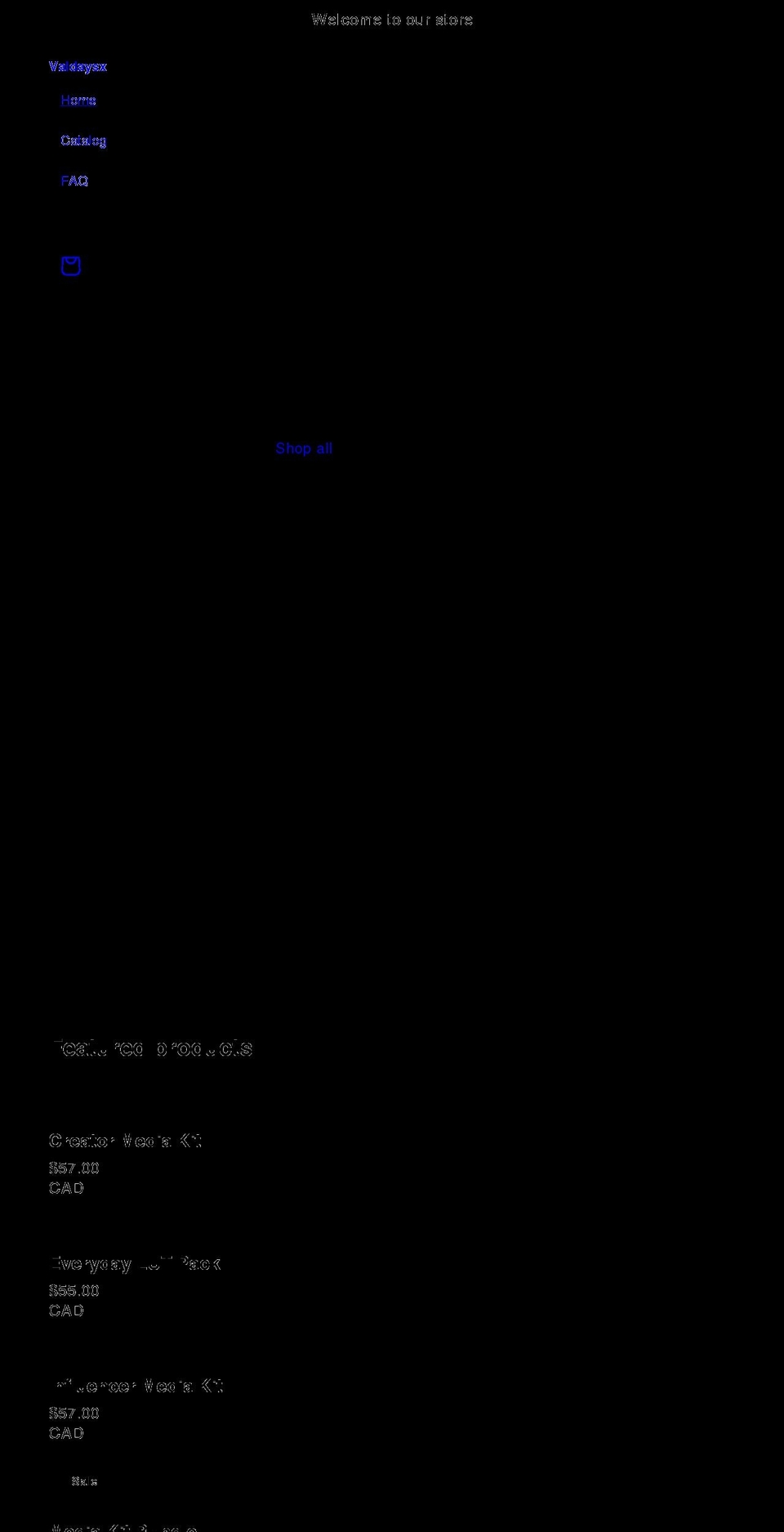 valdays.com shopify website screenshot