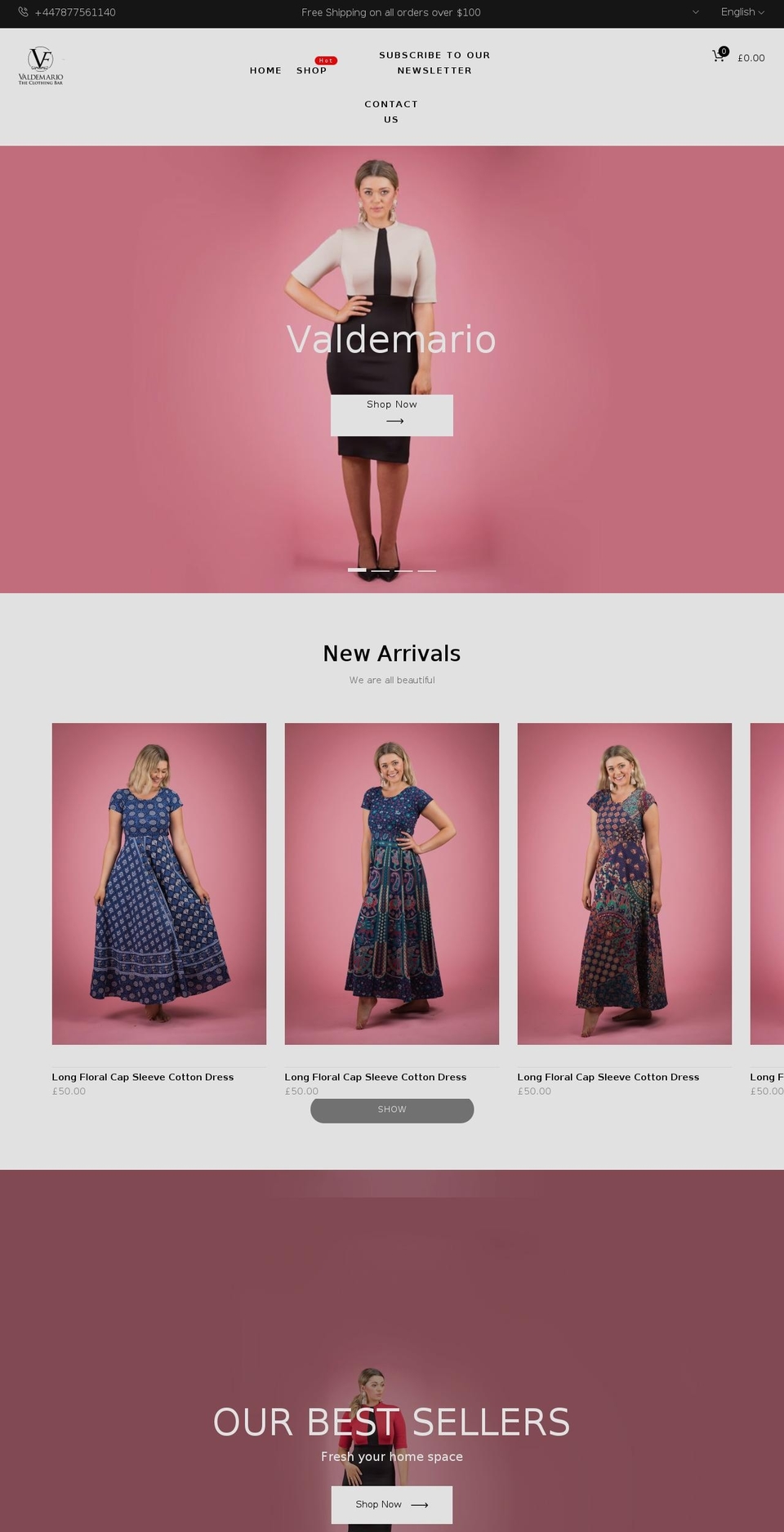valdemario.com — Shopify storefront screenshot