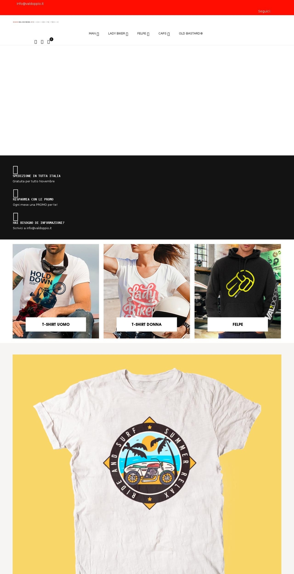 valdoppio.it shopify website screenshot