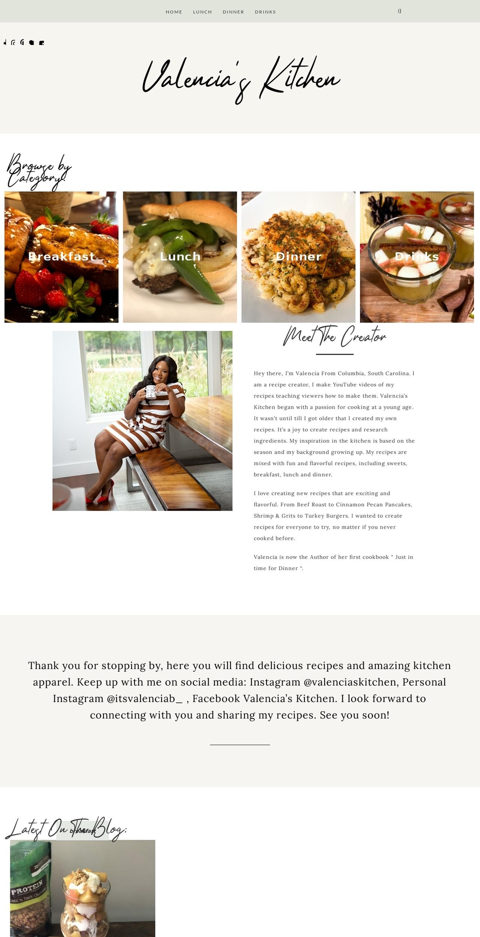 valenciaskitchen.com shopify website screenshot