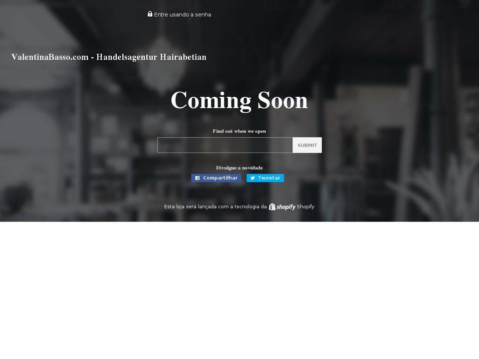 valentinabasso.com shopify website screenshot