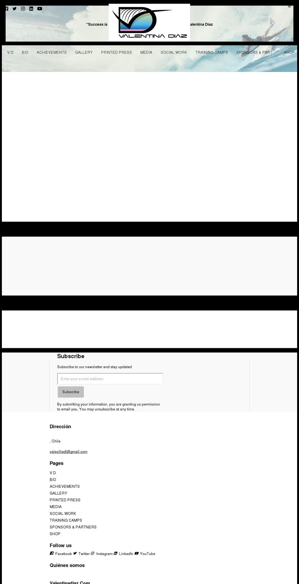 valentinadiaz.com — Shopify storefront screenshot