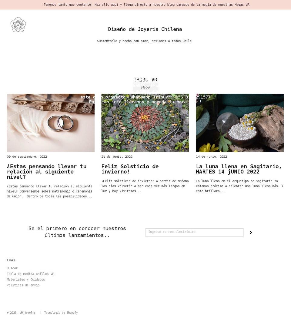 valentinarosenthal.cl shopify website screenshot