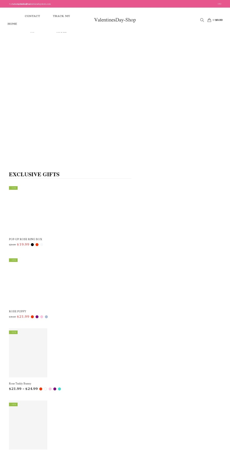 S theme Shopify theme site example valentinesdaystore.com