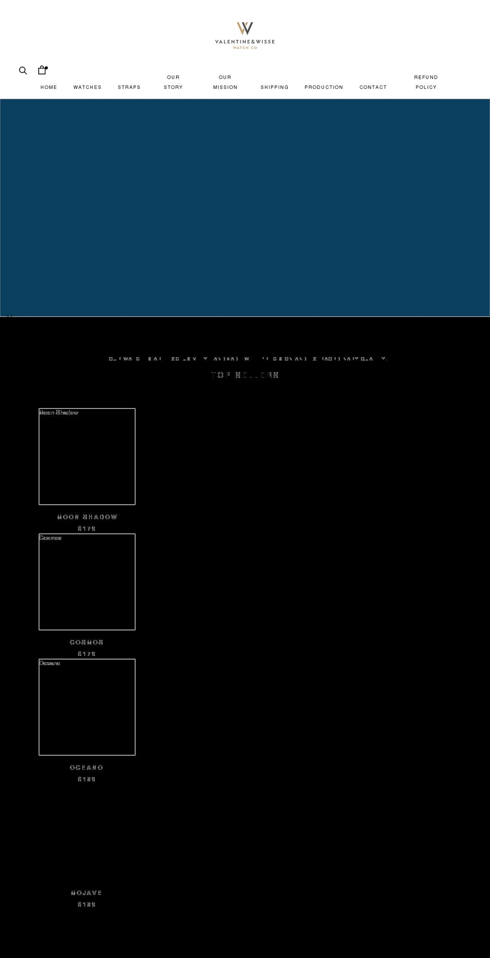 valentinewisse.com shopify website screenshot