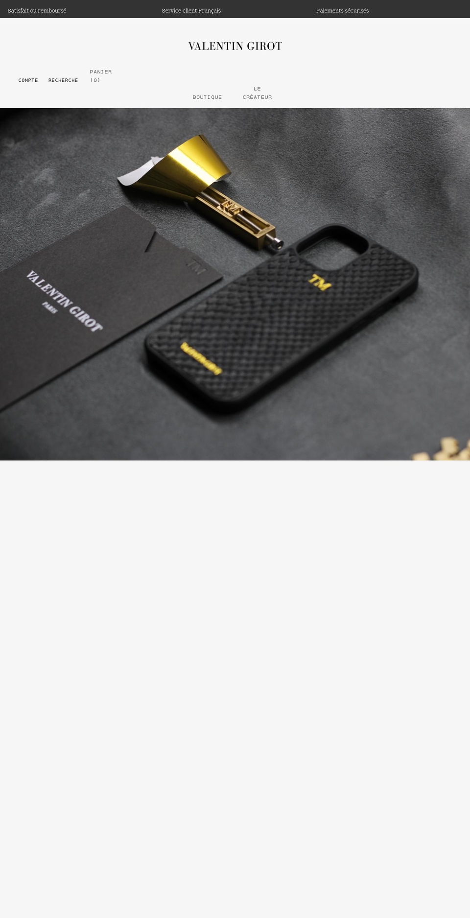 valentingirot.com shopify website screenshot