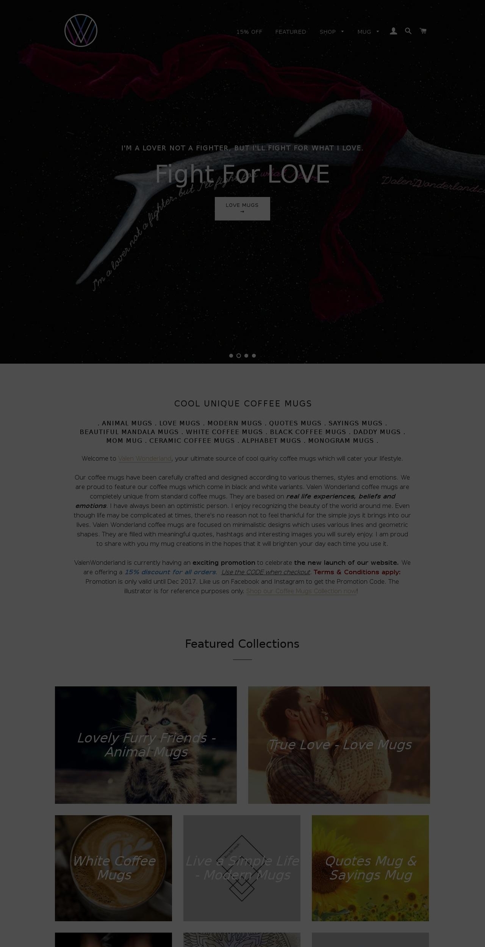 valenwonderland.com shopify website screenshot