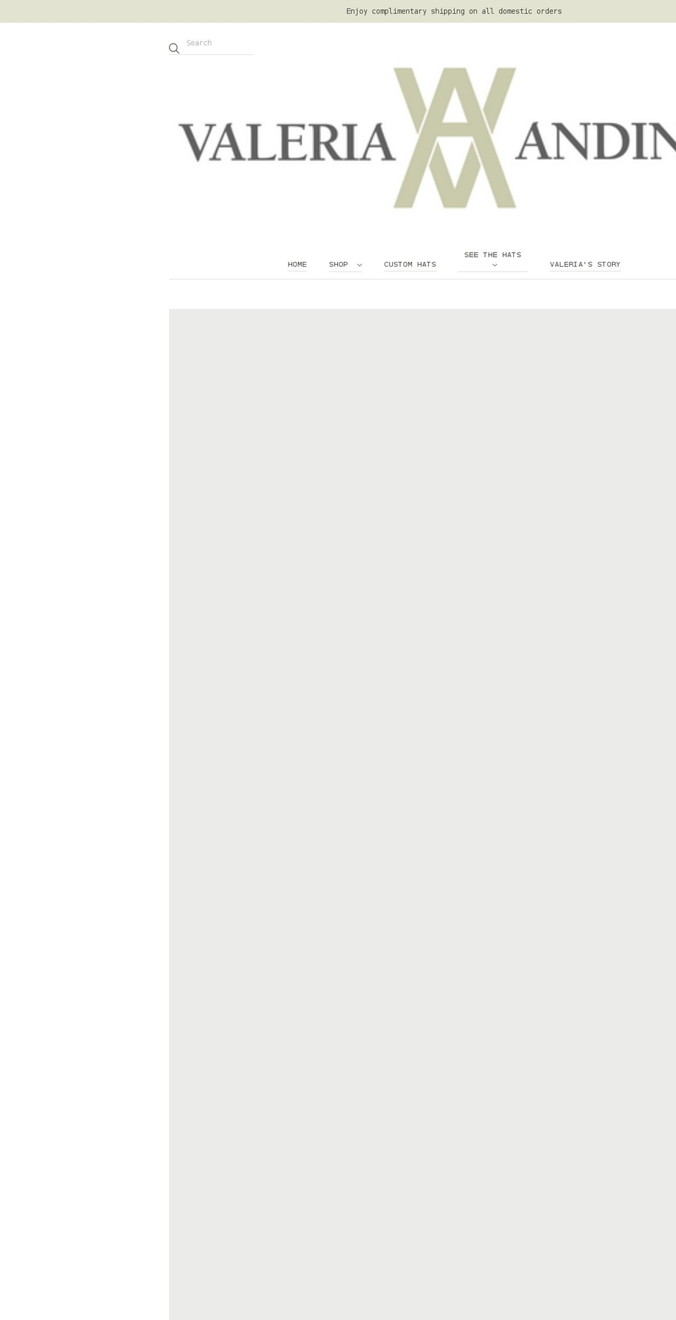 valeriaandino.com shopify website screenshot