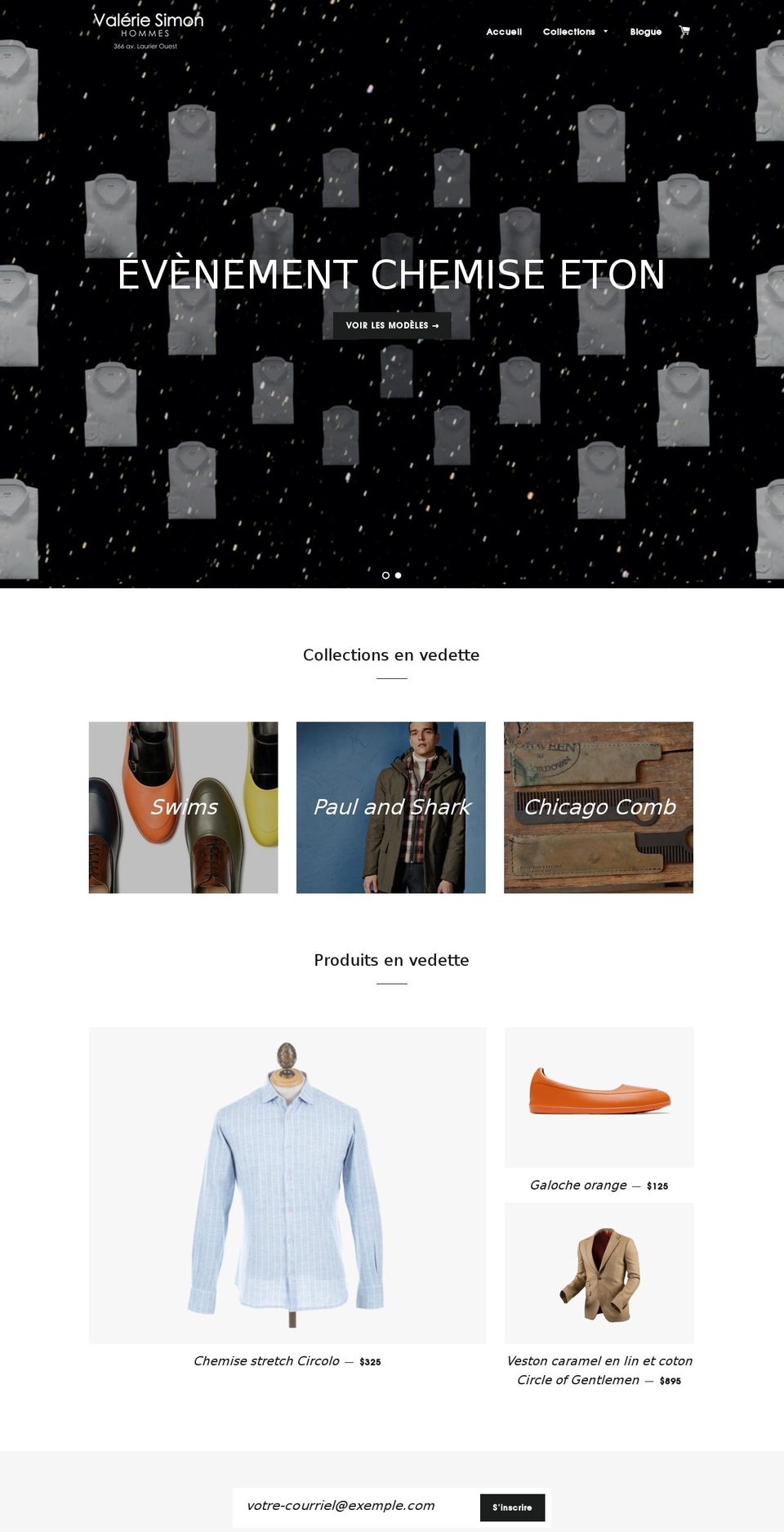 valeriesimon.ca shopify website screenshot